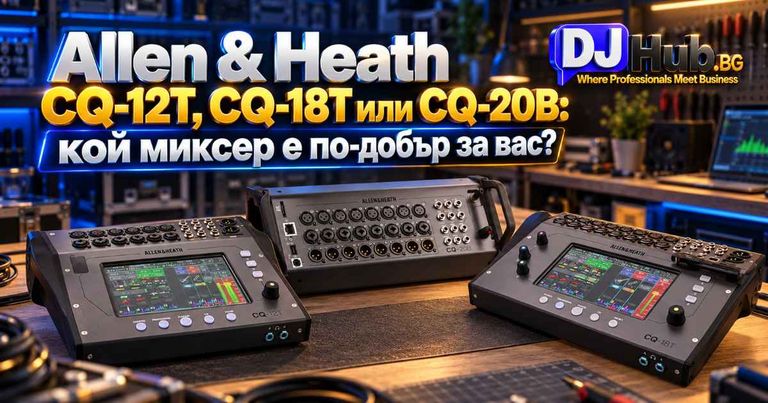 Allen & Heath CQ-12T, CQ-18T или CQ-20B: кой миксер е по-добър за вас?