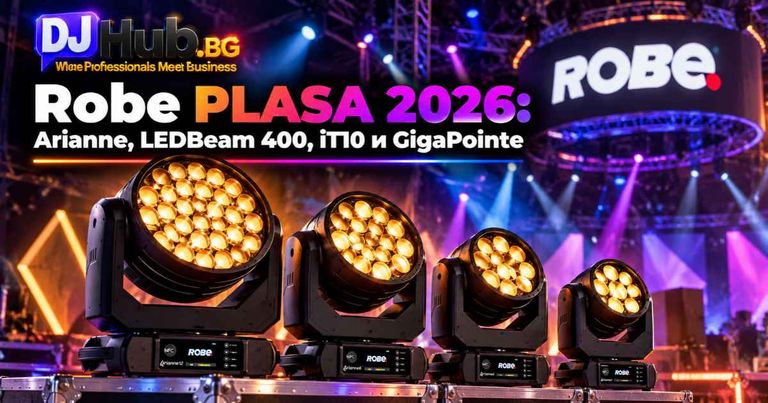 Robe PLASA 2026: Arianne, LEDBeam 400, iT10 и GigaPointe