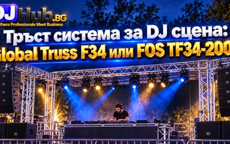Тръст система за DJ сцена: Global Truss F34 или FOS TF34-200?
